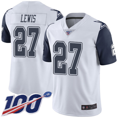 Men Dallas Cowboys Limited White Jourdan Lewis #27 100th Season Rush Vapor Untouchable NFL Jersey